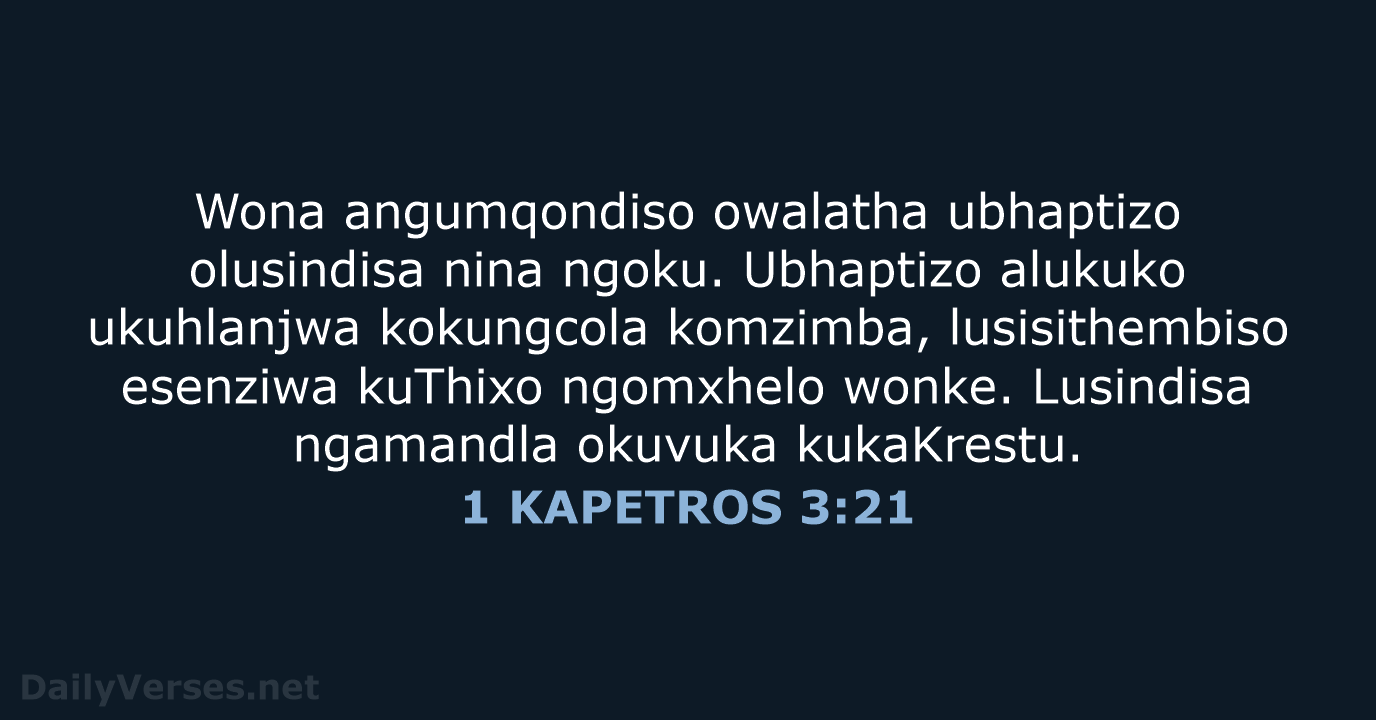 1 KAPETROS 3:21 - XHO96