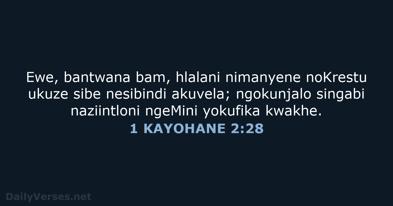 1 KAYOHANE 2:28 - XHO96
