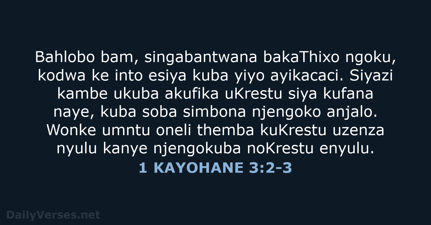 1 KAYOHANE 3:2-3 - XHO96