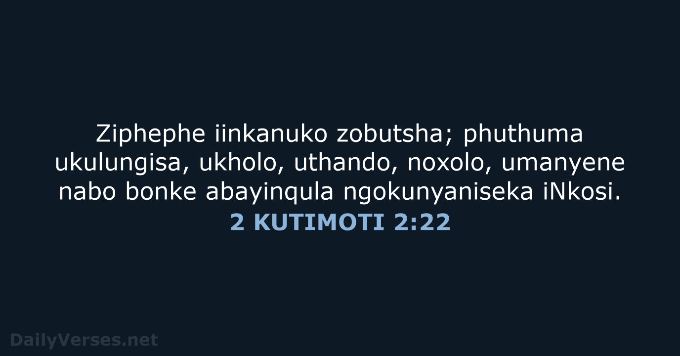 2 KUTIMOTI 2:22 - XHO96
