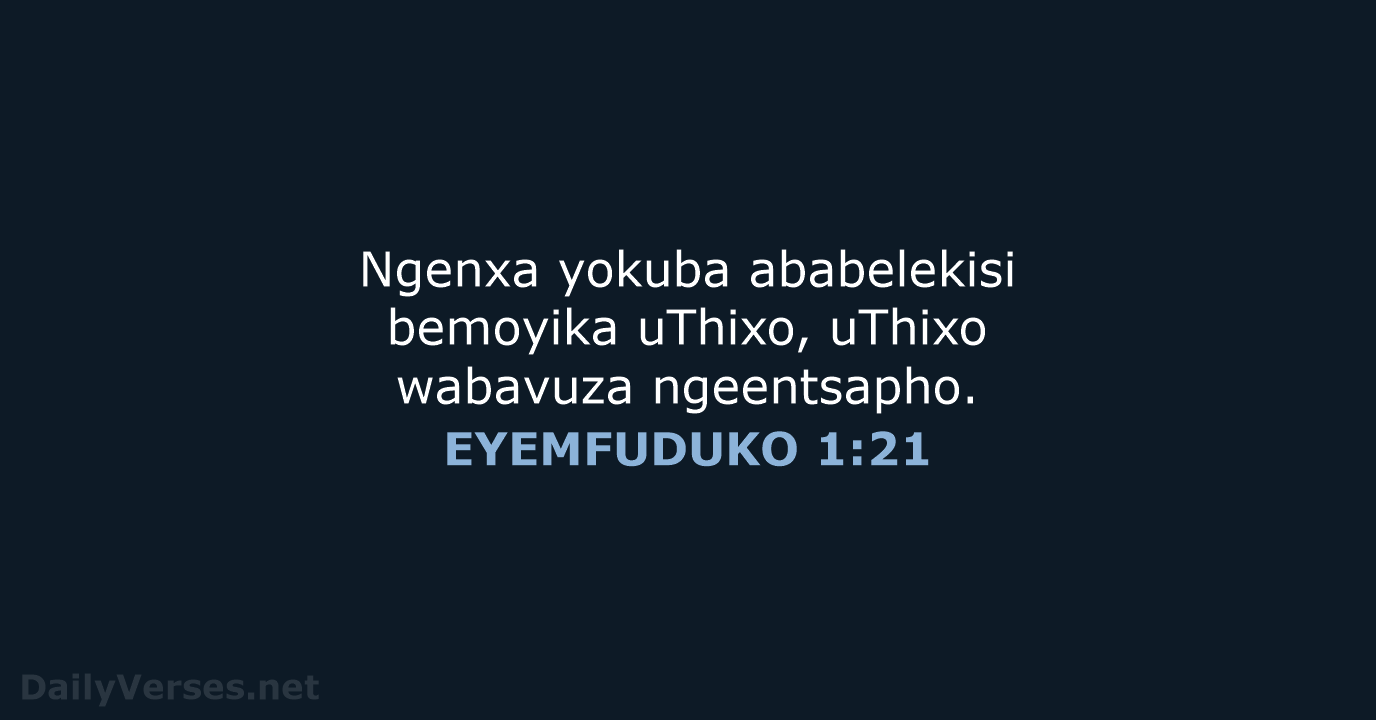 EYEMFUDUKO 1:21 - XHO96