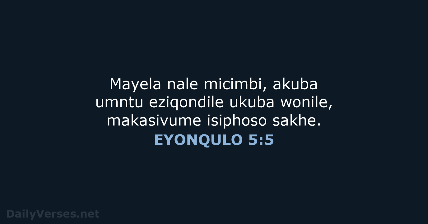 EYONQULO 5:5 - XHO96