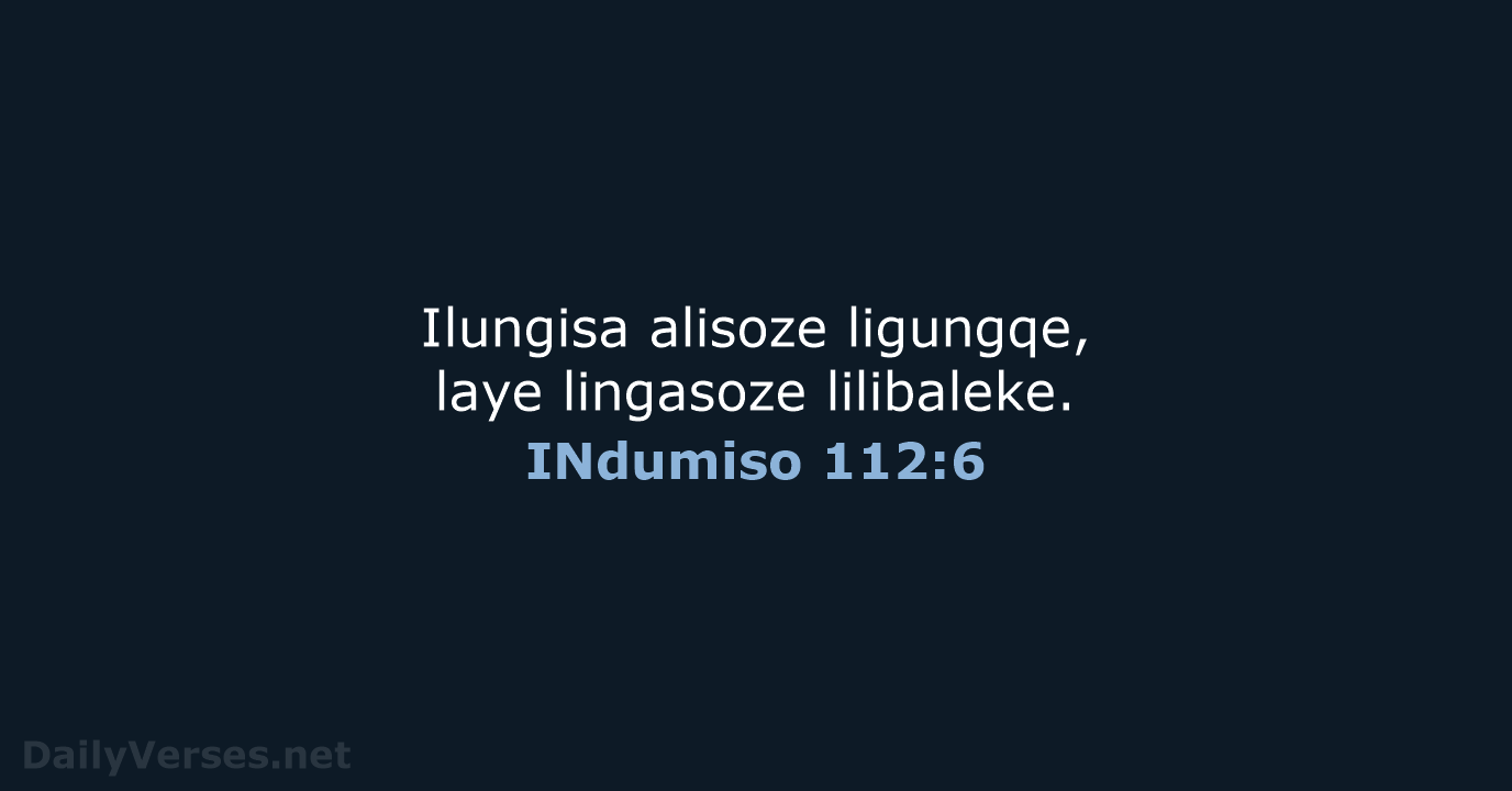 INdumiso 112:6 - XHO96