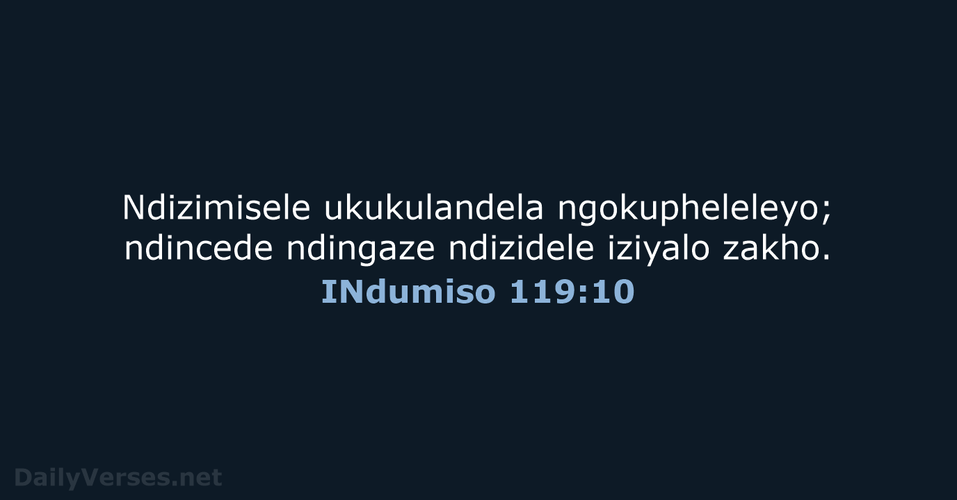 INdumiso 119:10 - XHO96