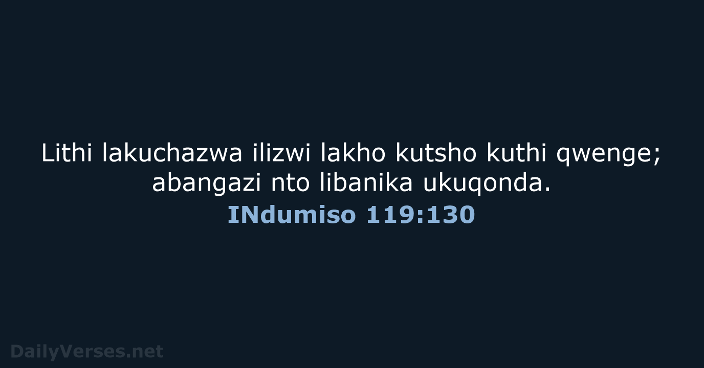 INdumiso 119:130 - XHO96