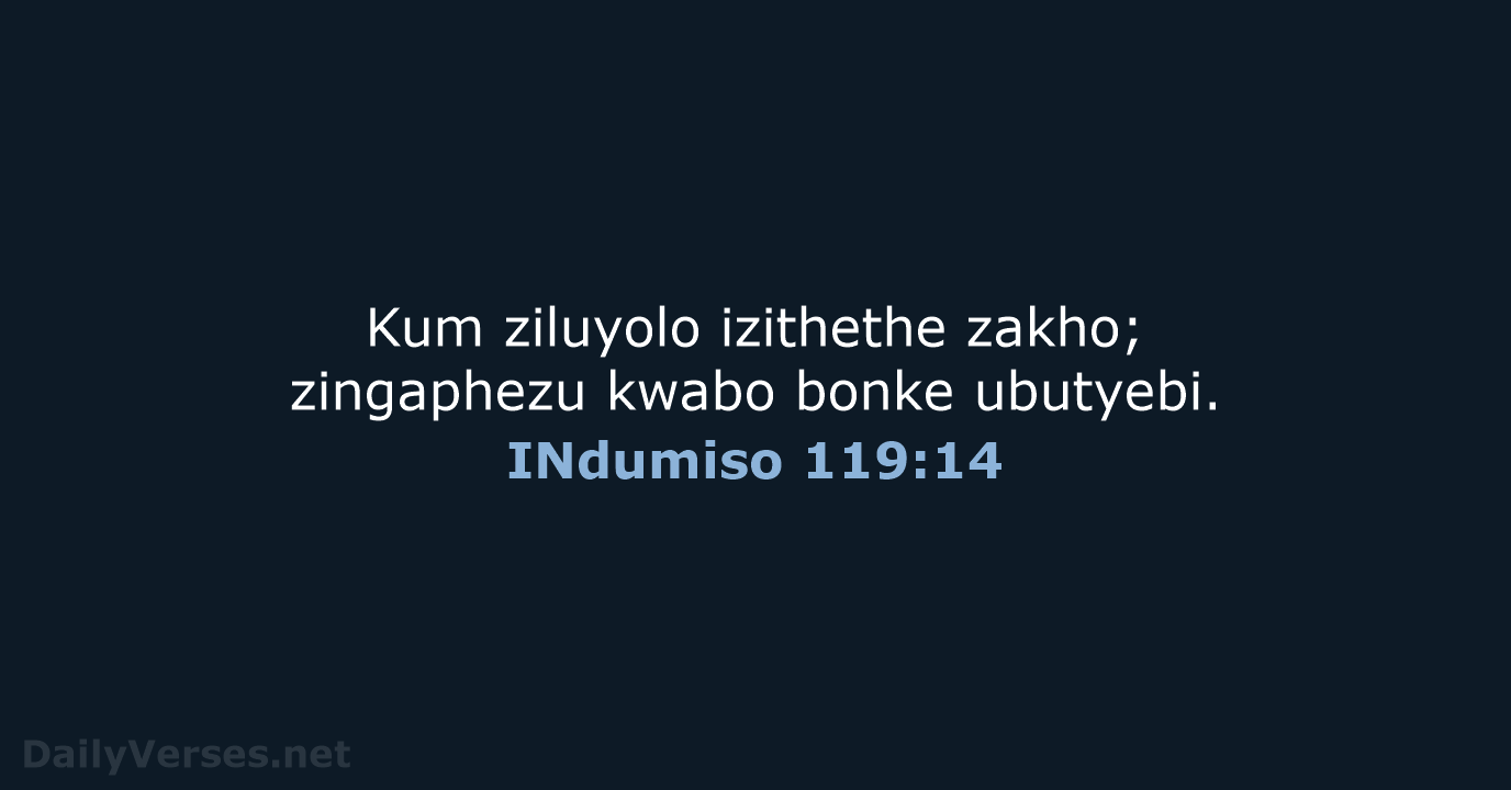 INdumiso 119:14 - XHO96