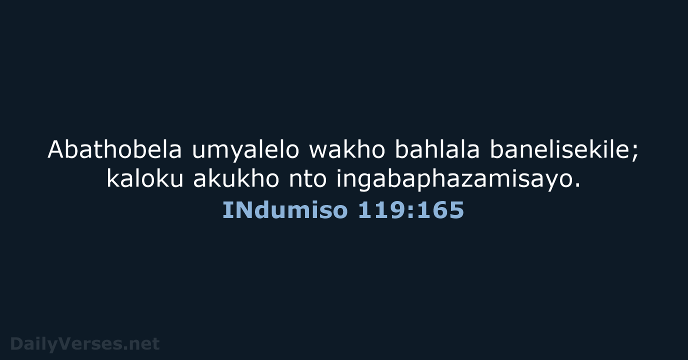 INdumiso 119:165 - XHO96
