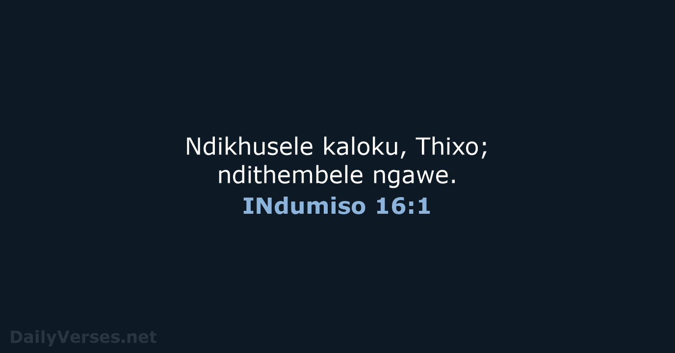 INdumiso 16:1 - XHO96