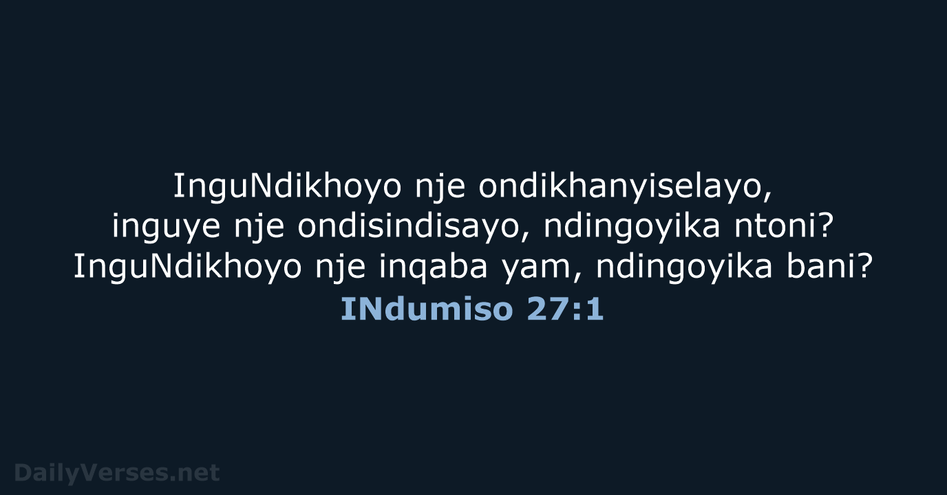INdumiso 27:1 - XHO96