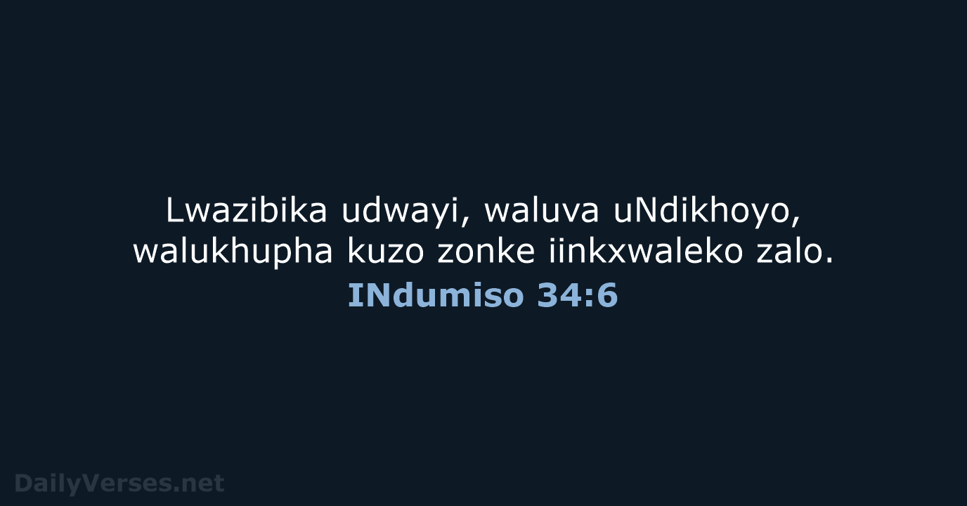 INdumiso 34:6 - XHO96
