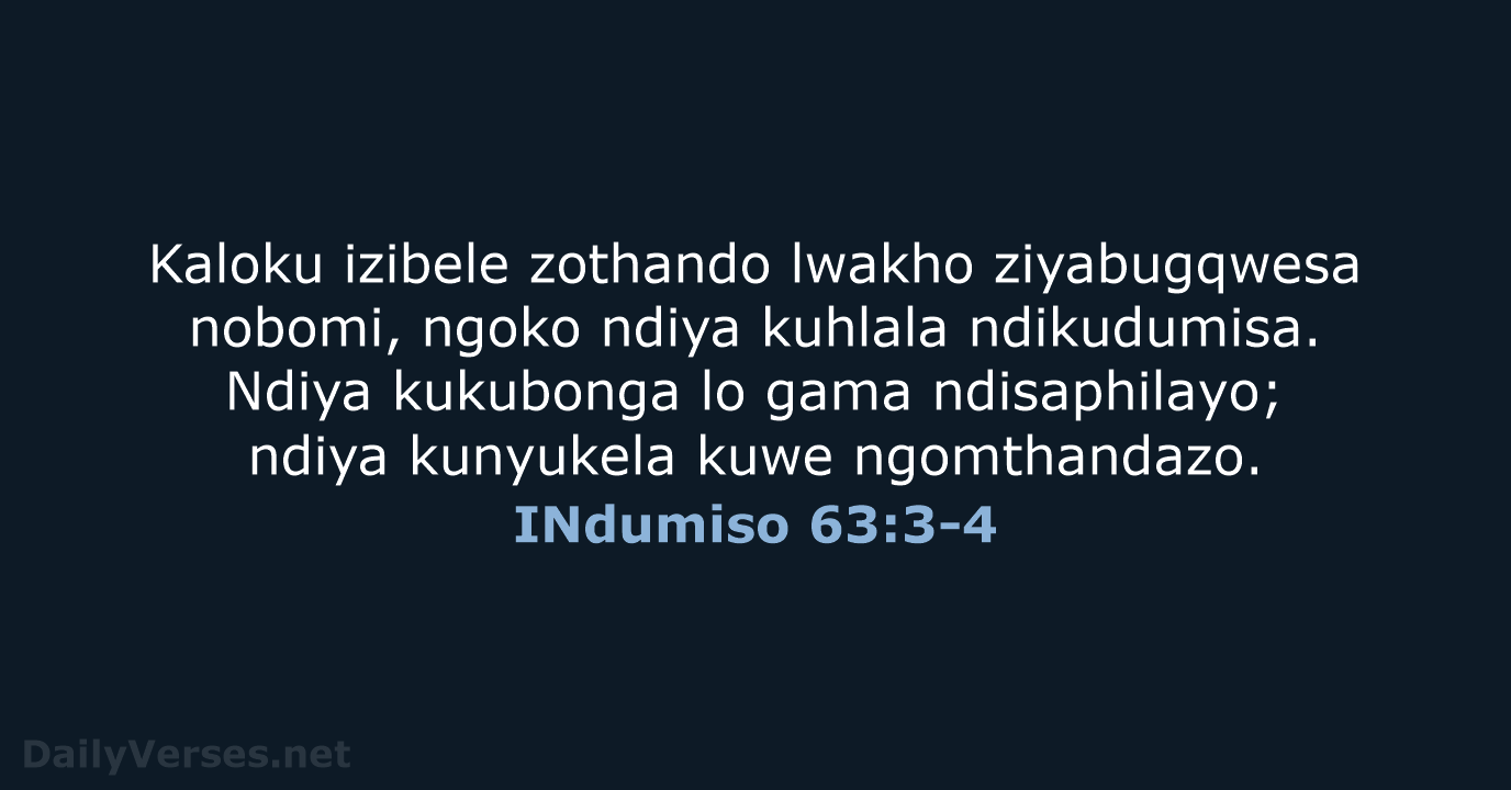 INdumiso 63:3-4 - XHO96