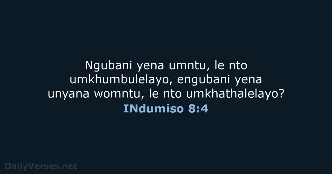 INdumiso 8:4 - XHO96