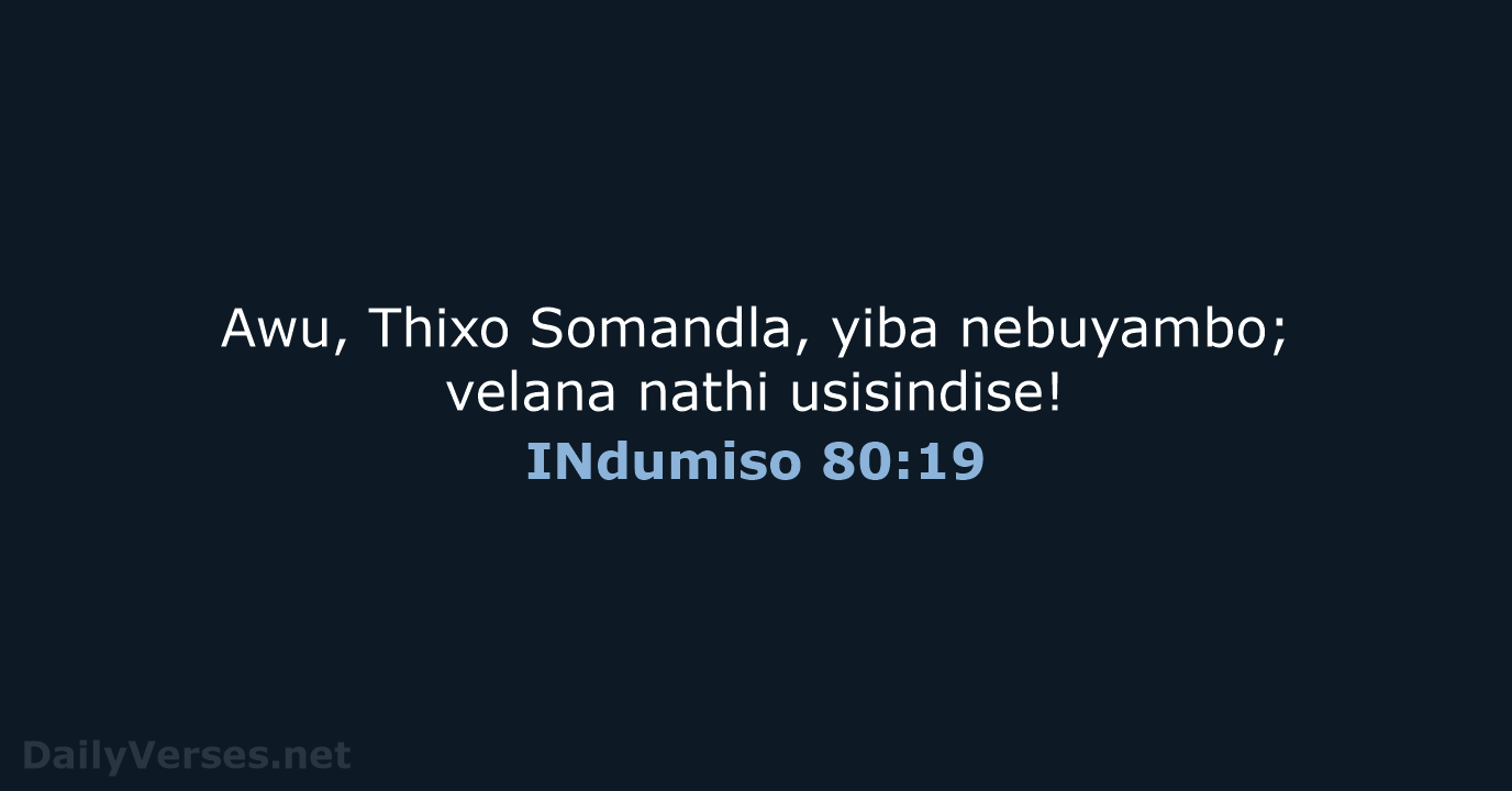 INdumiso 80:19 - XHO96