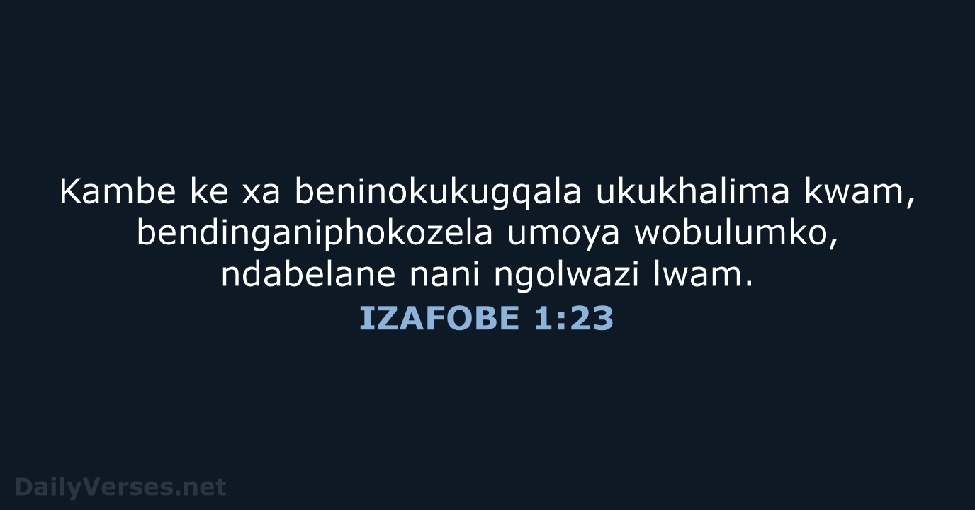 IZAFOBE 1:23 - XHO96