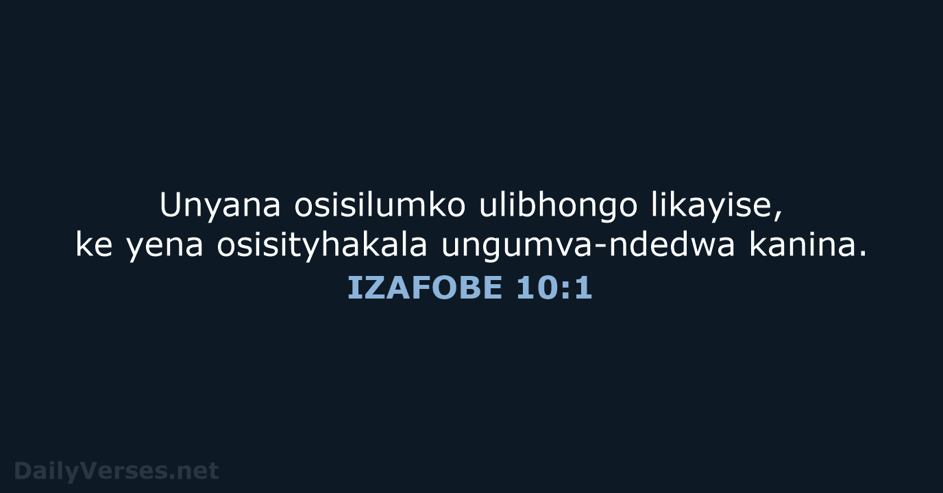 IZAFOBE 10:1 - XHO96