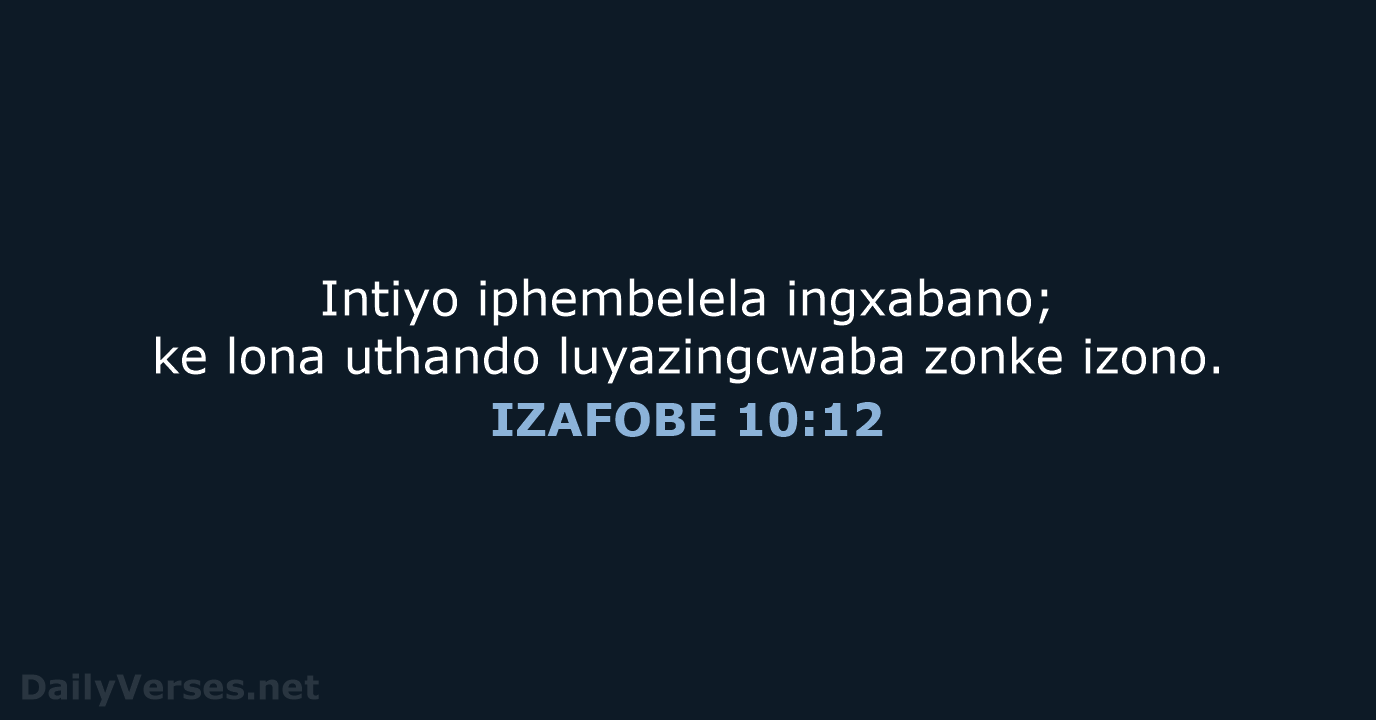 IZAFOBE 10:12 - XHO96