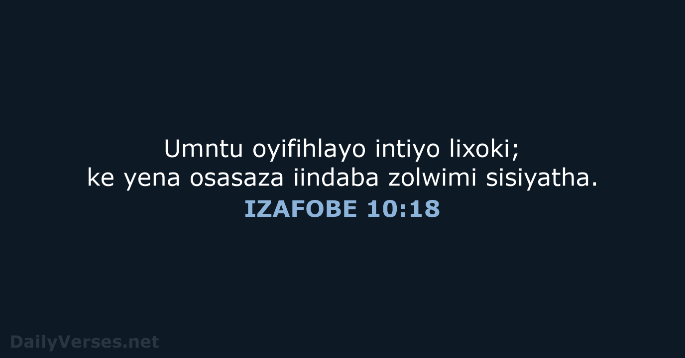 IZAFOBE 10:18 - XHO96