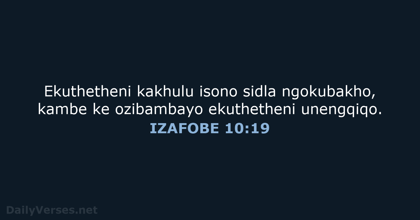 IZAFOBE 10:19 - XHO96