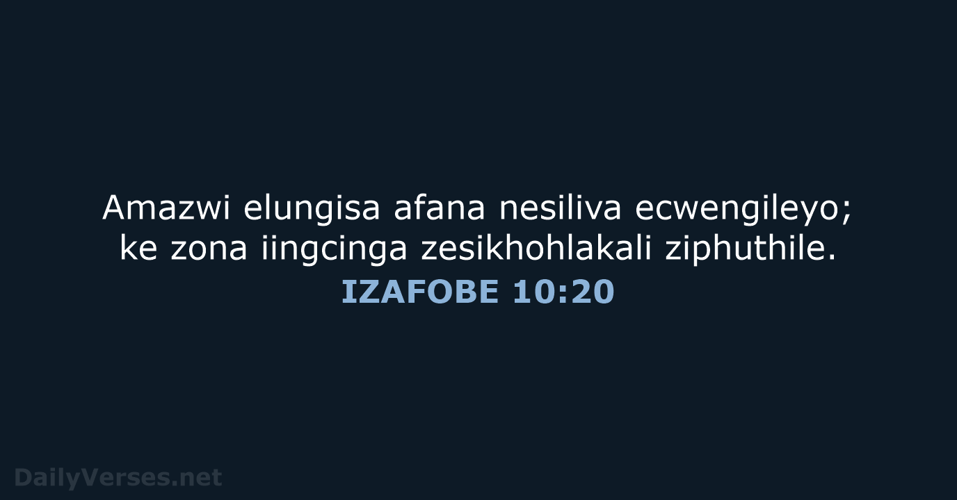 IZAFOBE 10:20 - XHO96