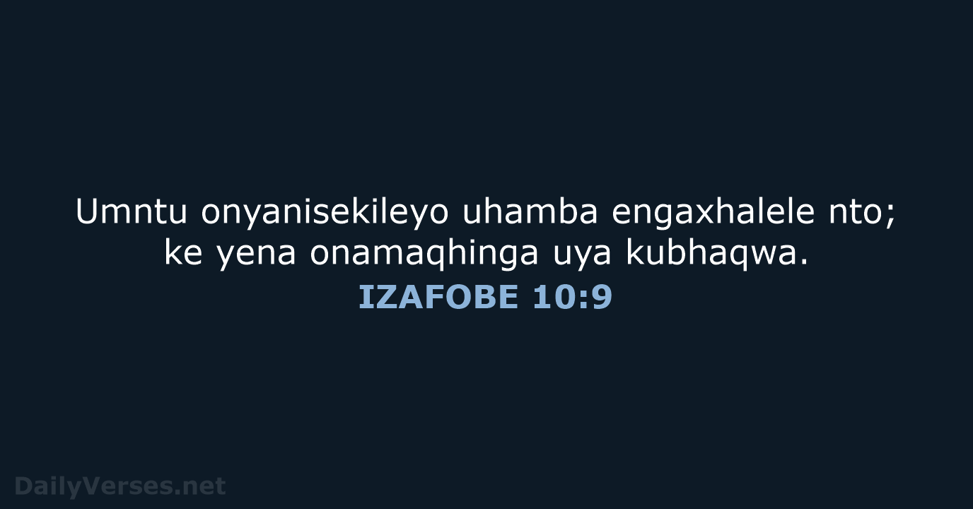 IZAFOBE 10:9 - XHO96
