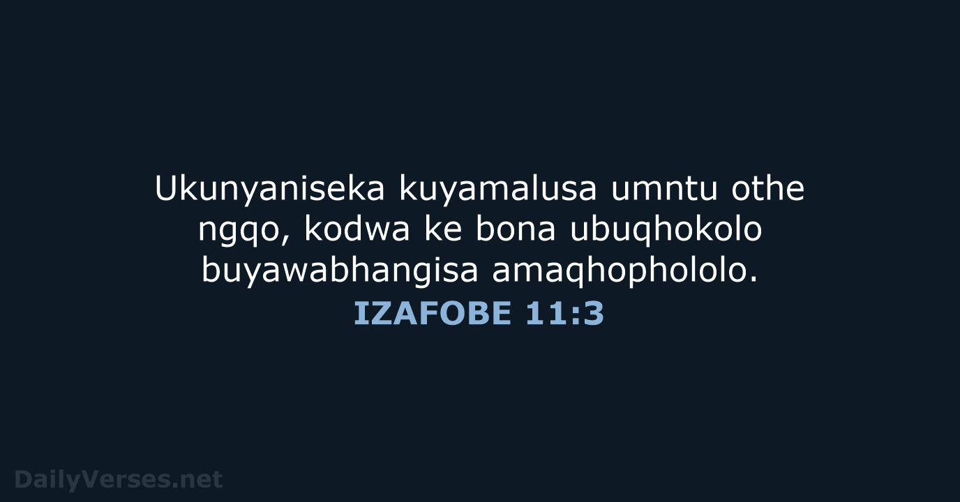 IZAFOBE 11:3 - XHO96