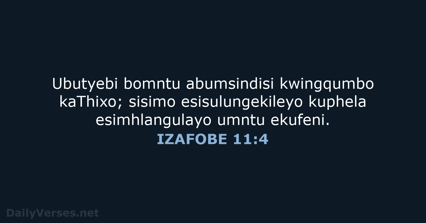 IZAFOBE 11:4 - XHO96