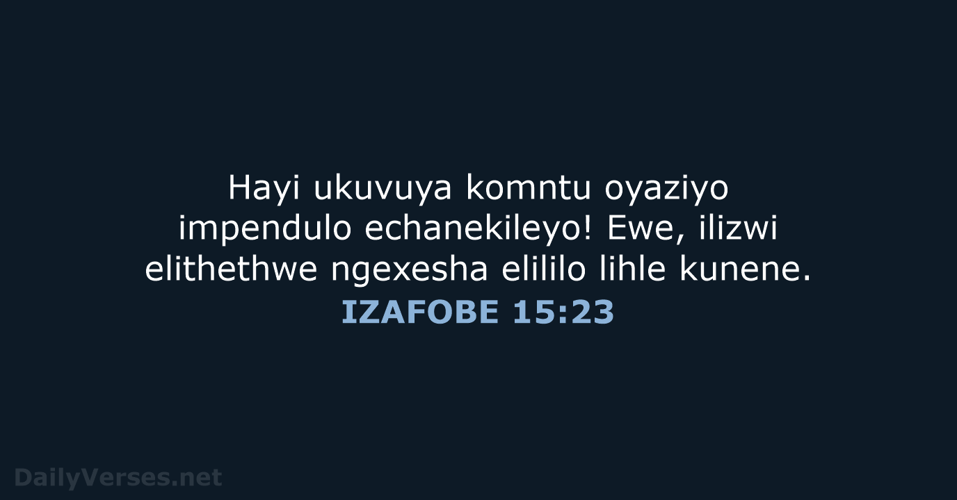 IZAFOBE 15:23 - XHO96