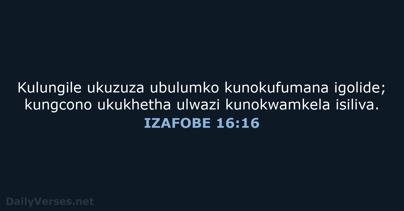 IZAFOBE 16:16 - XHO96