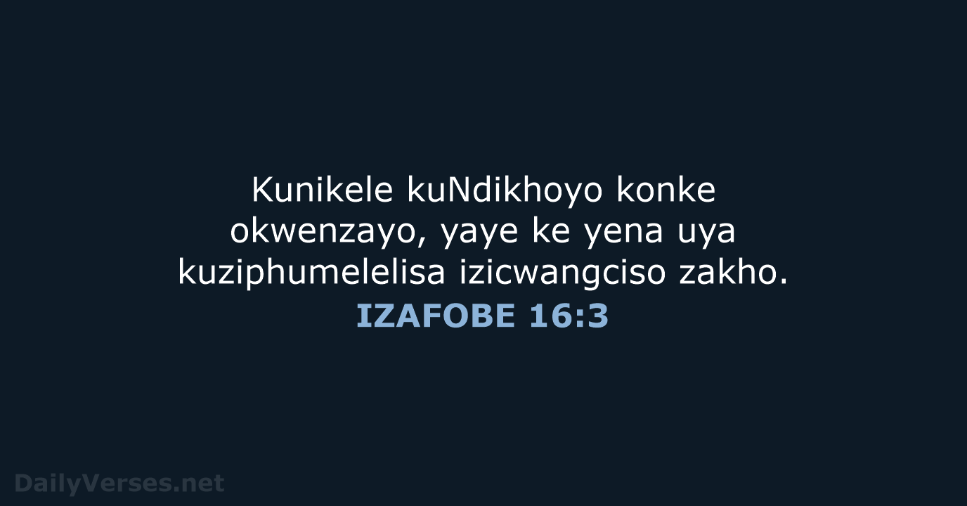 IZAFOBE 16:3 - XHO96