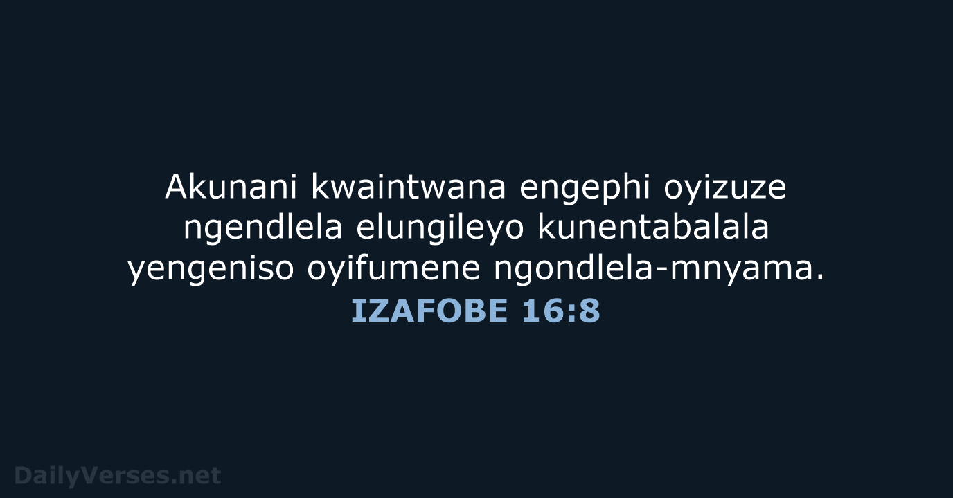 IZAFOBE 16:8 - XHO96