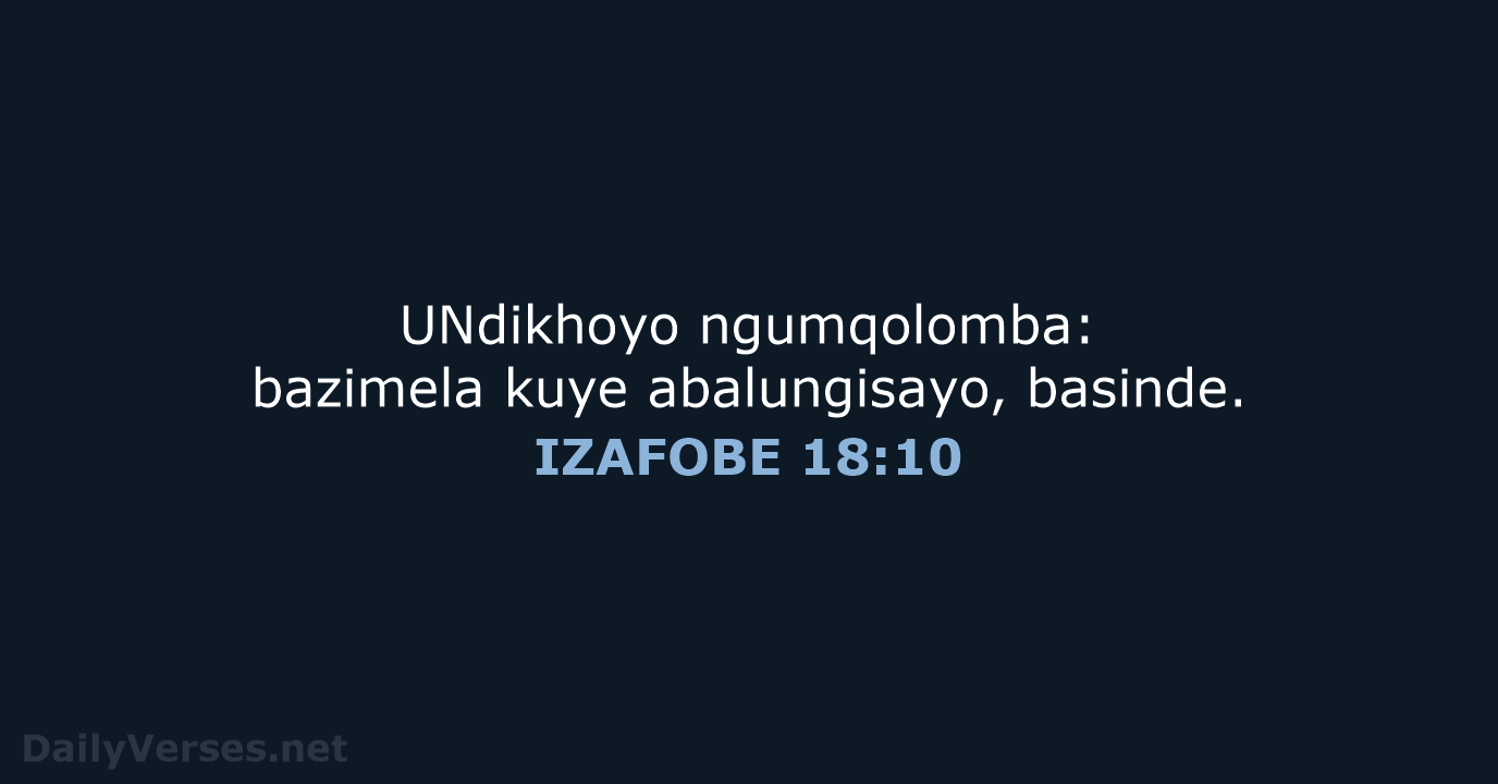 IZAFOBE 18:10 - XHO96