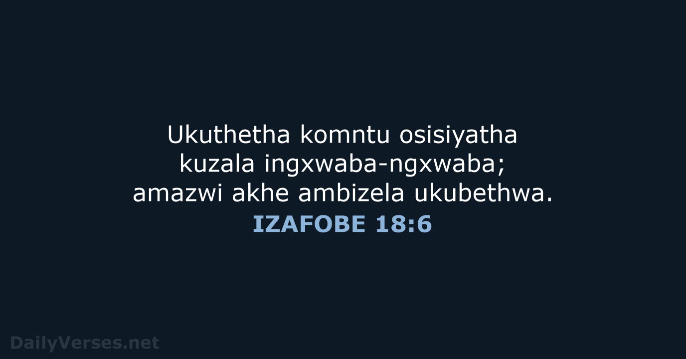 IZAFOBE 18:6 - XHO96