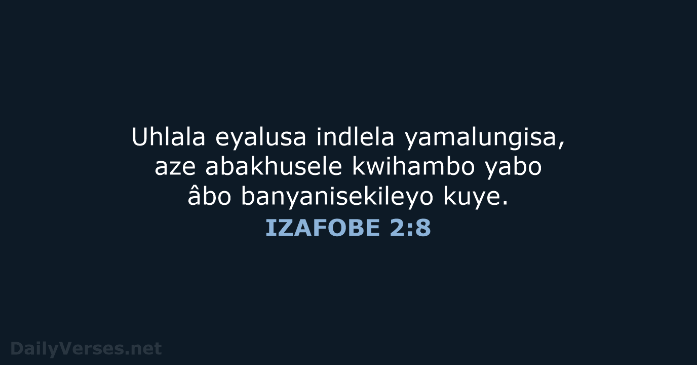 IZAFOBE 2:8 - XHO96