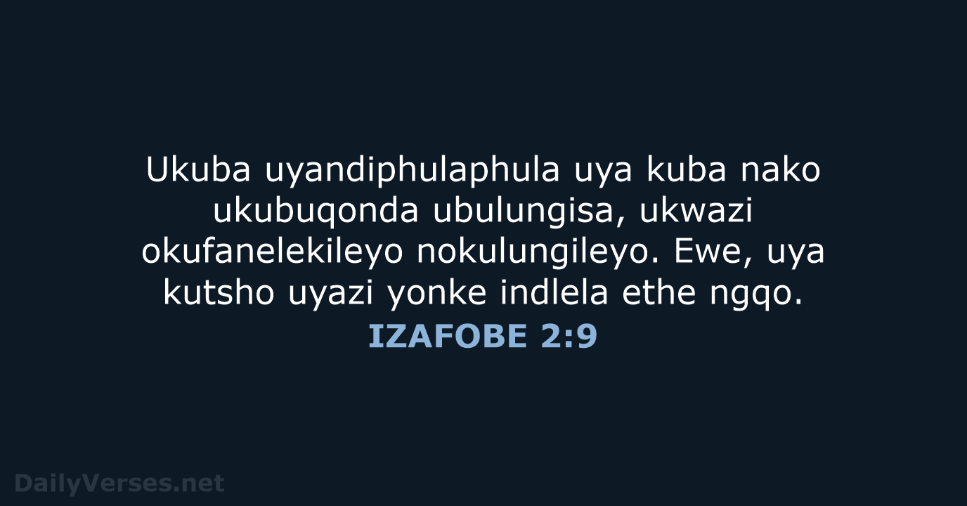IZAFOBE 2:9 - XHO96