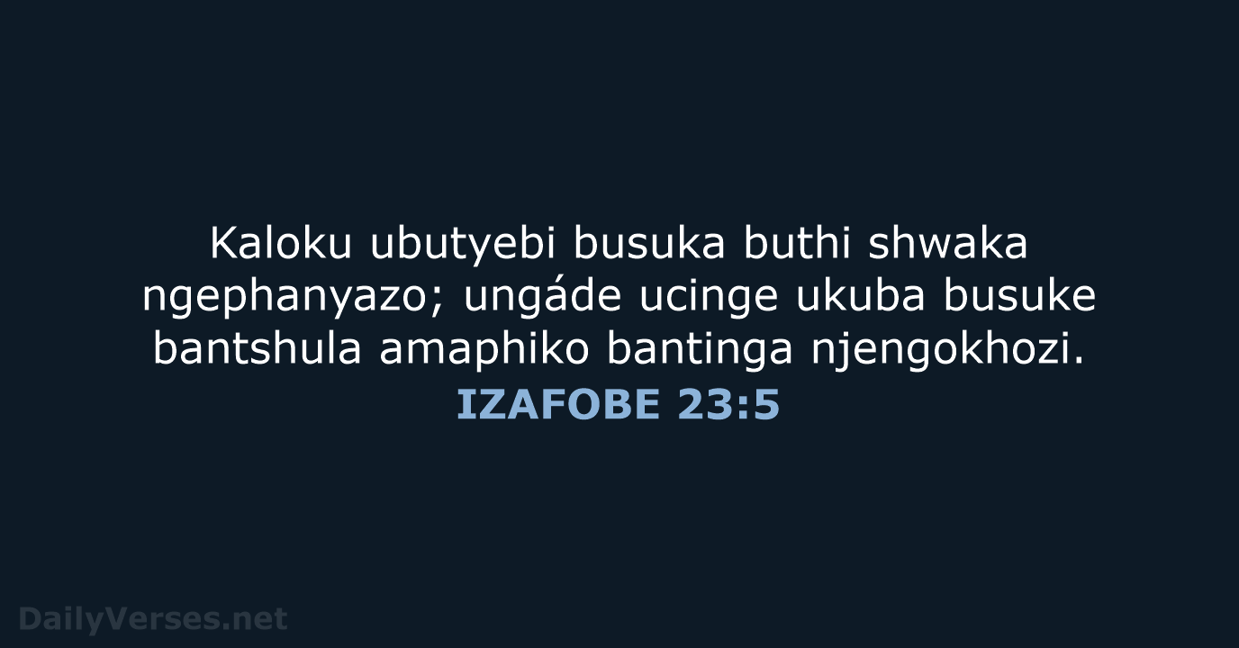 IZAFOBE 23:5 - XHO96