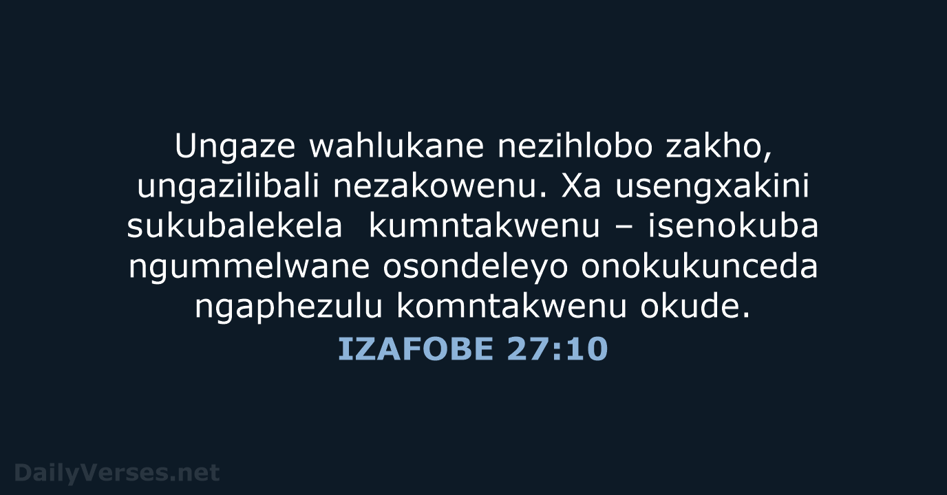 IZAFOBE 27:10 - XHO96