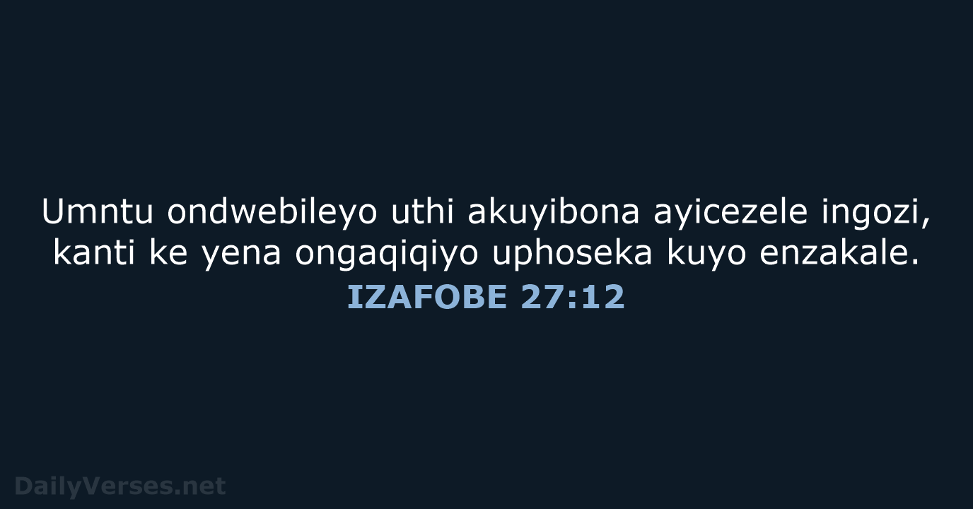 IZAFOBE 27:12 - XHO96