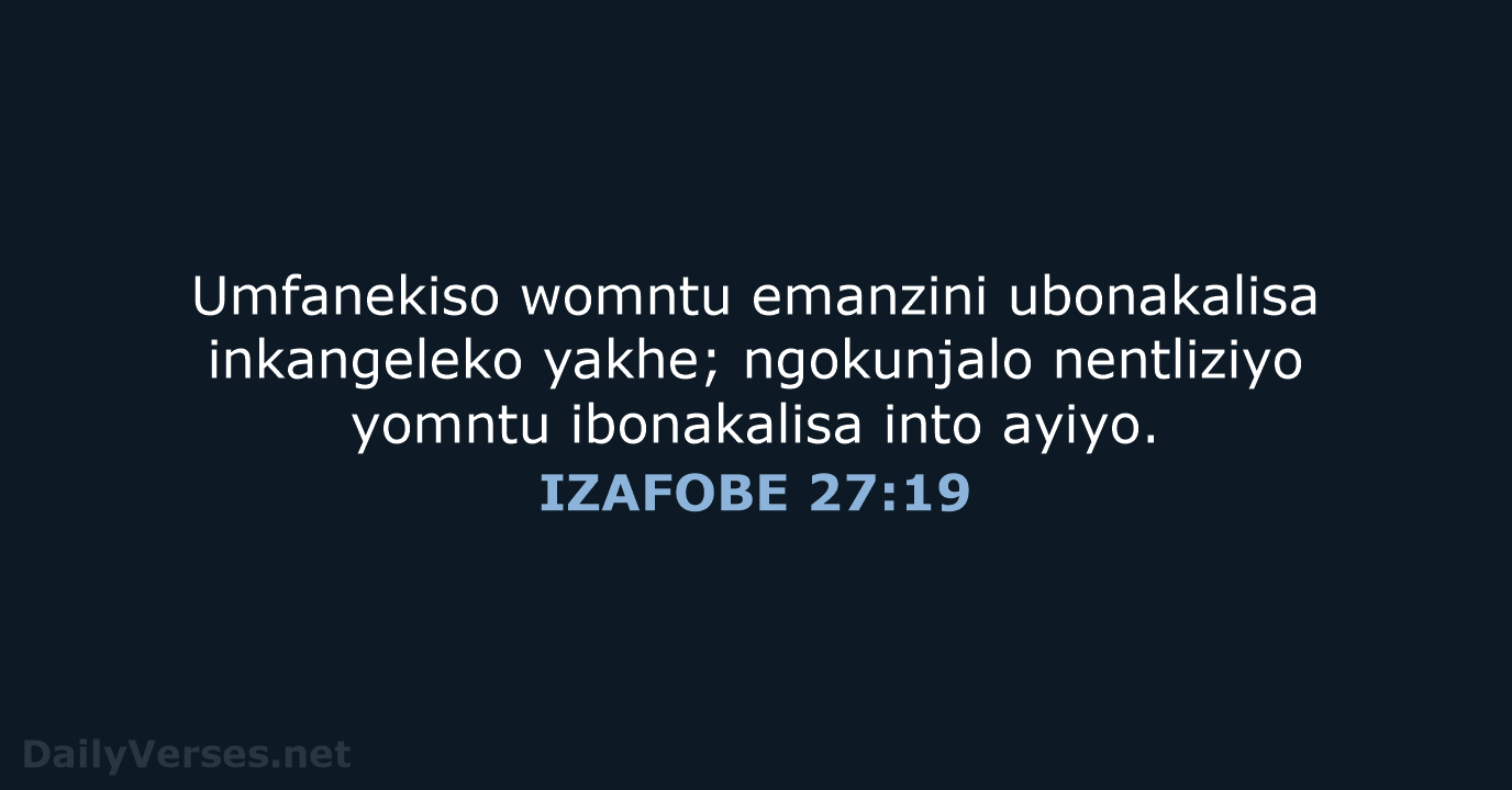 IZAFOBE 27:19 - XHO96