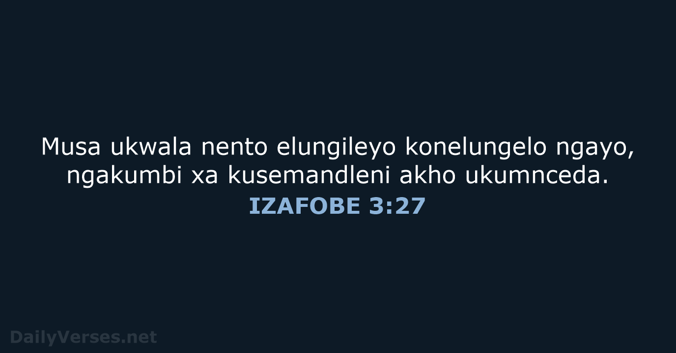 IZAFOBE 3:27 - XHO96