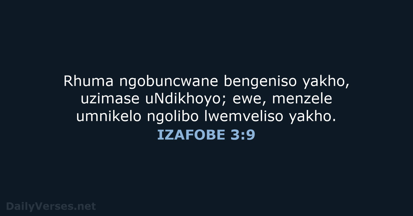 IZAFOBE 3:9 - XHO96
