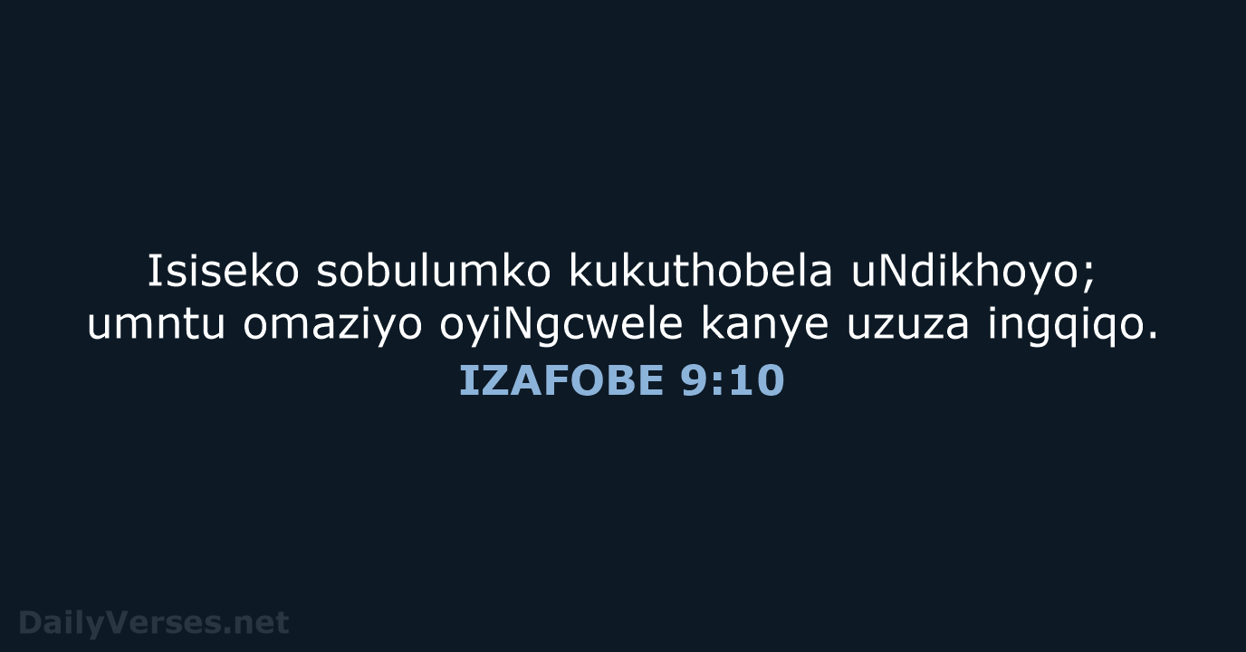 IZAFOBE 9:10 - XHO96