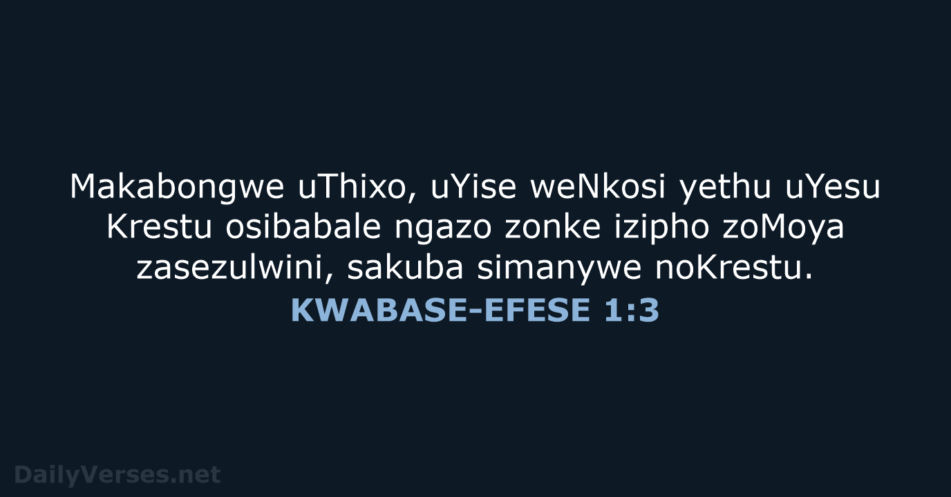 KWABASE-EFESE 1:3 - XHO96