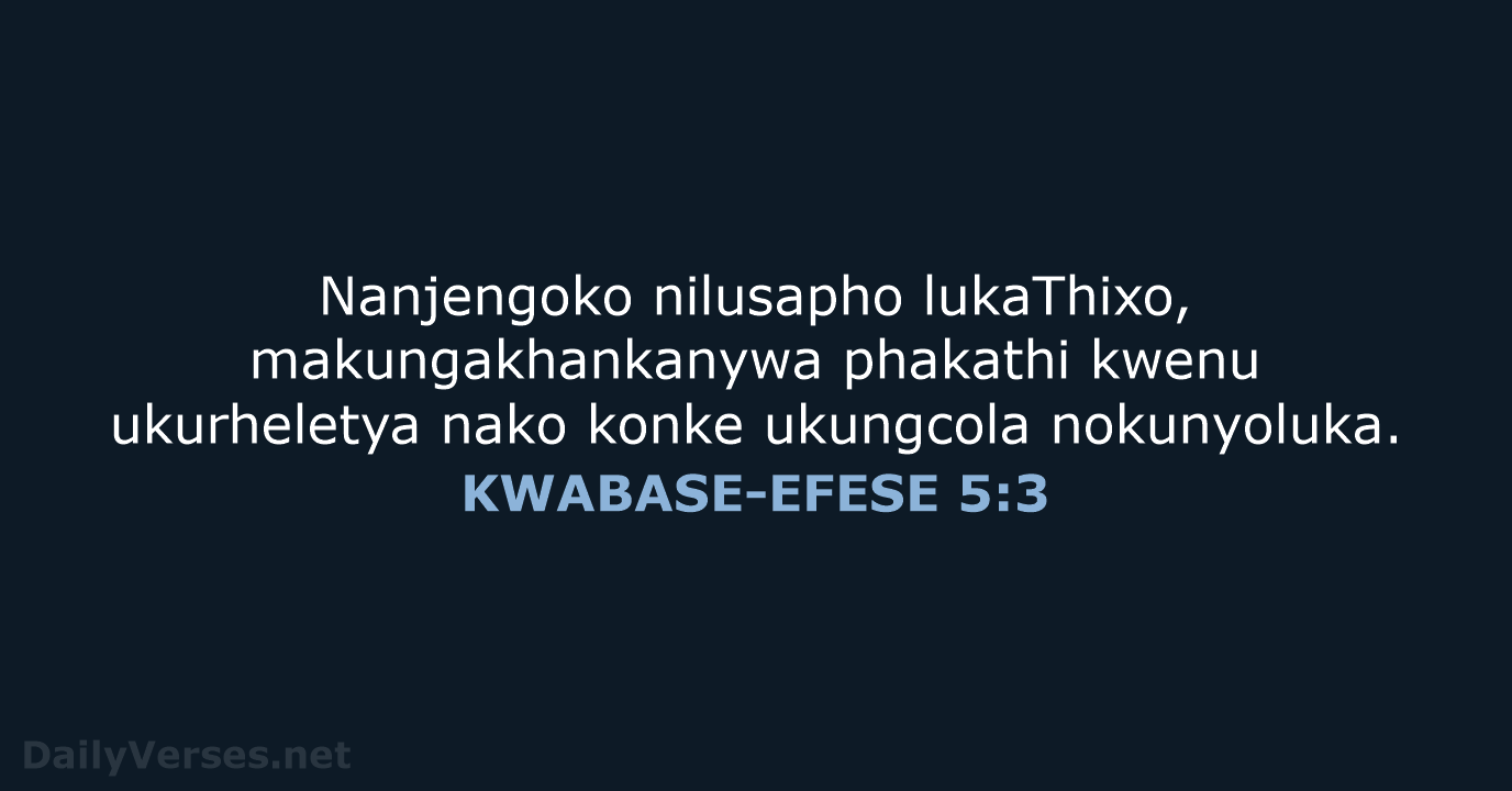 KWABASE-EFESE 5:3 - XHO96