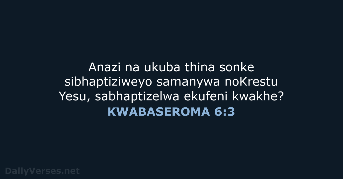 KWABASEROMA 6:3 - XHO96
