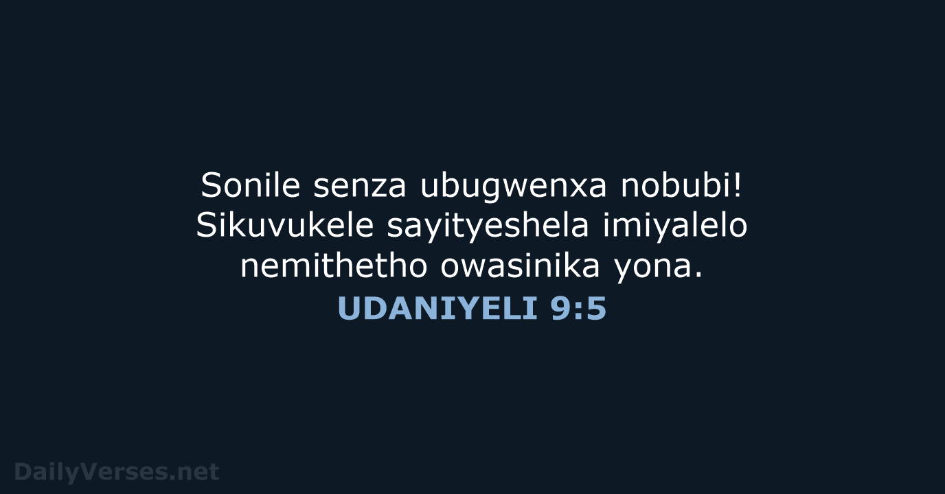 UDANIYELI 9:5 - XHO96