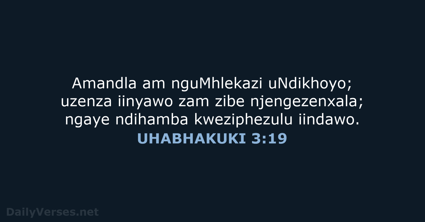 UHABHAKUKI 3:19 - XHO96