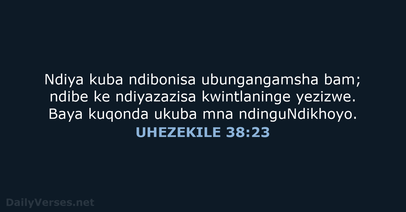 UHEZEKILE 38:23 - XHO96