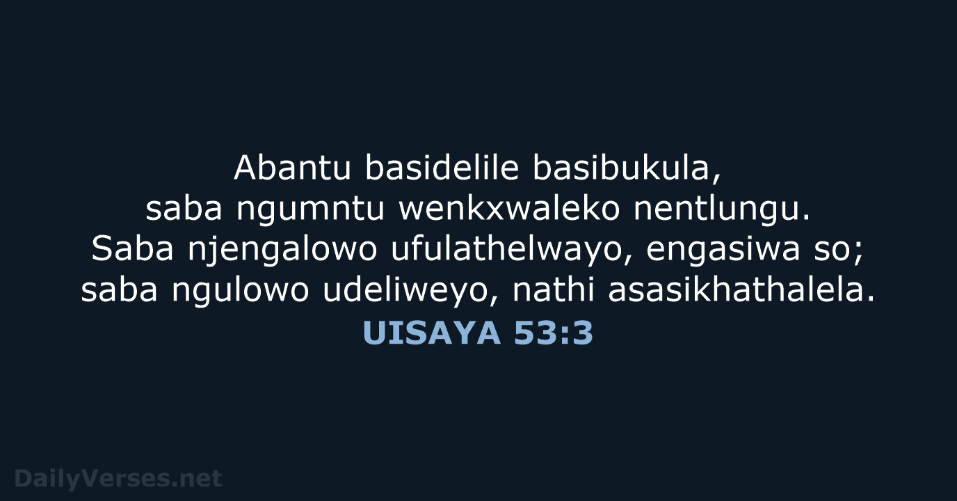 UISAYA 53:3 - XHO96