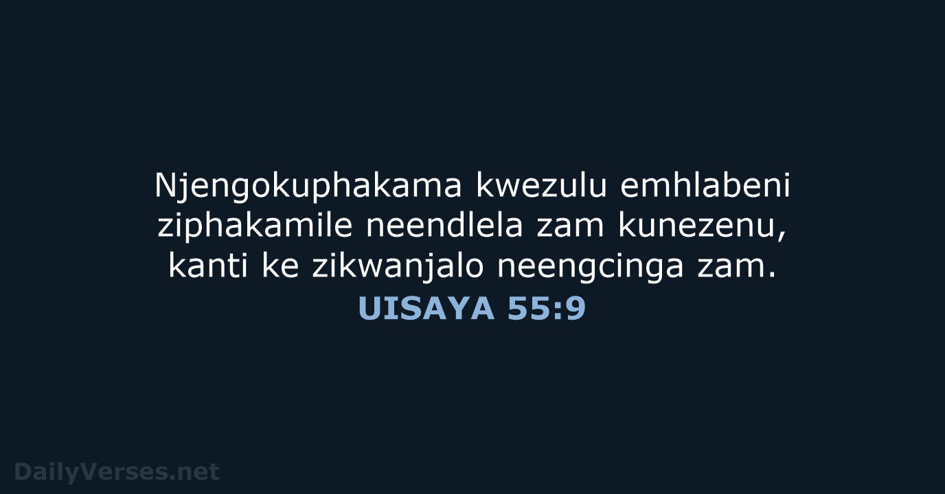 UISAYA 55:9 - XHO96