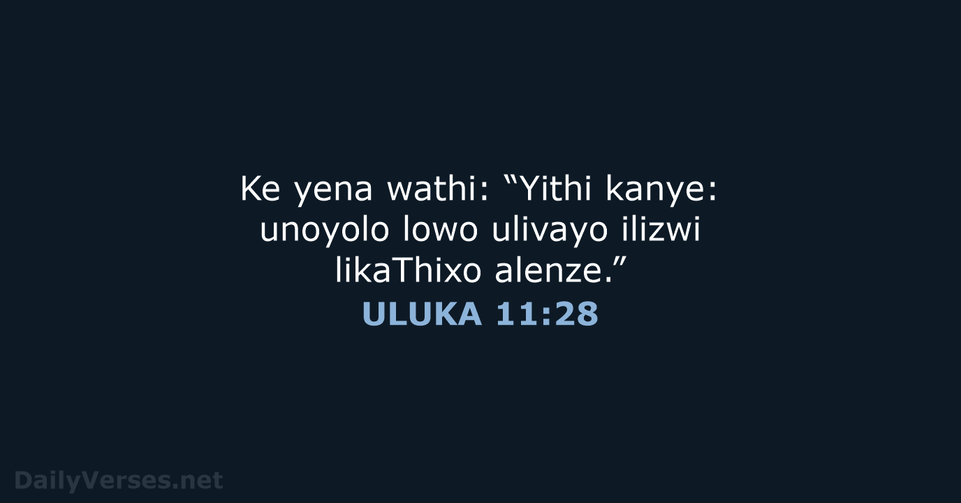 ULUKA 11:28 - XHO96